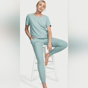 Victoria's Secret waffle tee and jogger set